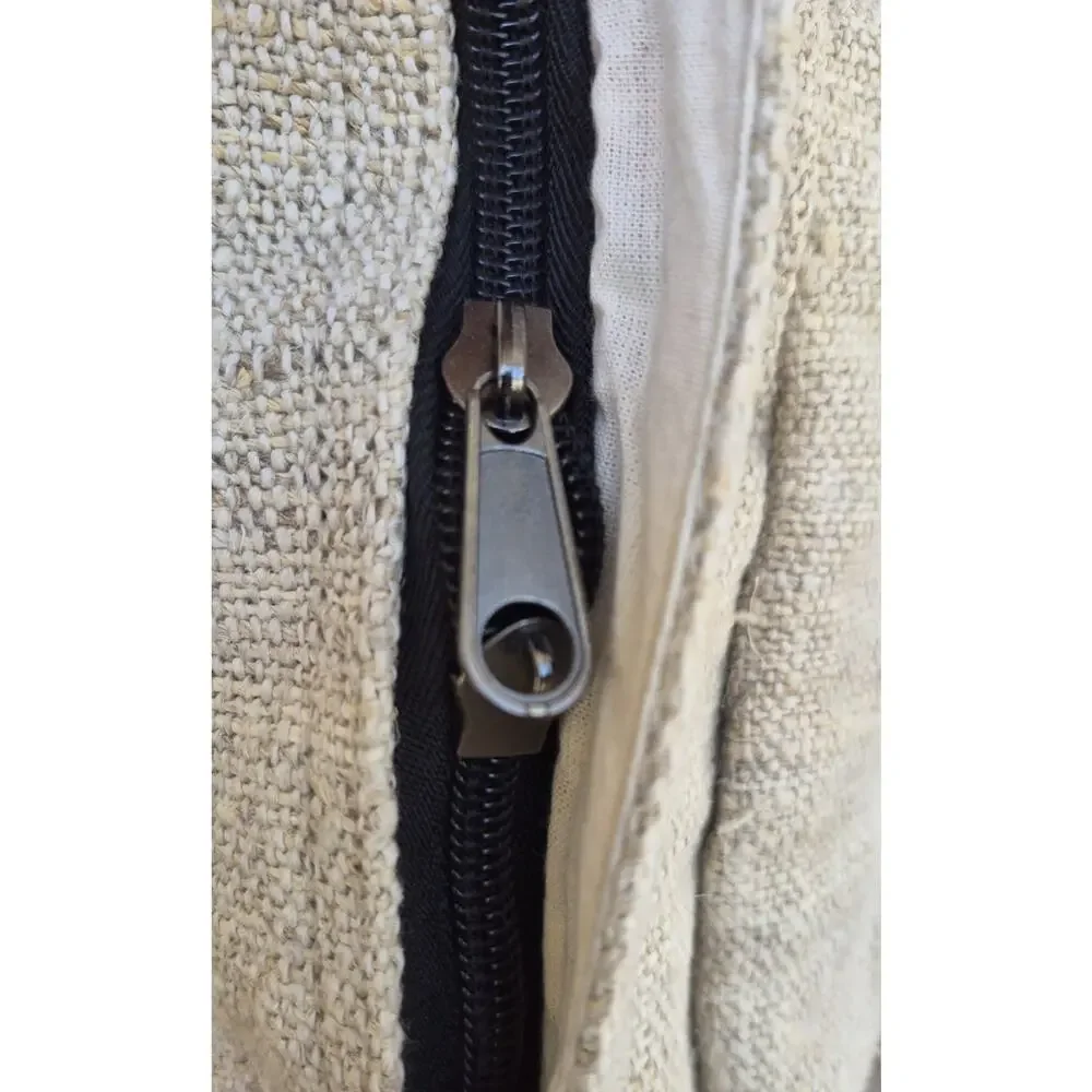 Handmade Himalayan Natural Pure Hemp Backpack | Boho Striped Festival Bag